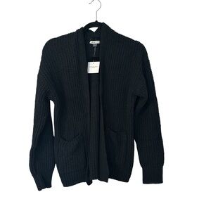 American Eagle AE Open Front Cardigan Women’s Long Sleeve Black Knit Sz XS NWT